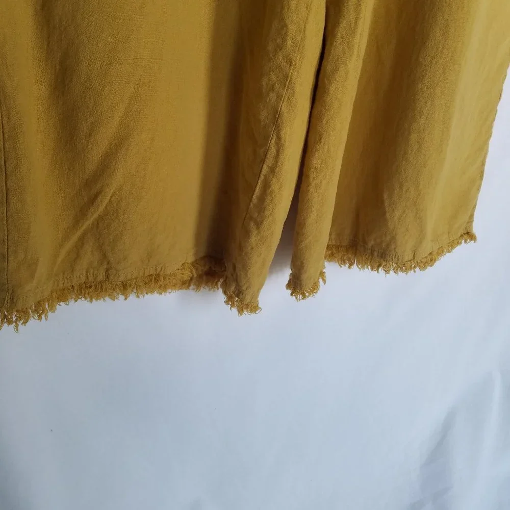 Thread & Supply Mustard Yellow Wide Leg Crop Pants - Picture 8 of 11